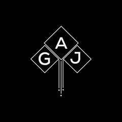GAJ letter logo design with white background in illustrator, GAJ vector logo modern alphabet font overlap style.
 - obrazy, fototapety, plakaty