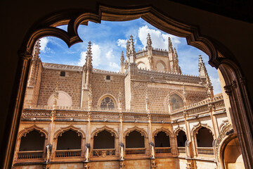 TOLEDO / SPAIN - MAY 29th, 2022: Monastery of San Juan de los Reyes, The Inner Yard