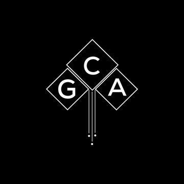 GCA letter logo design with white background in illustrator, GCA vector logo modern alphabet font overlap style.
