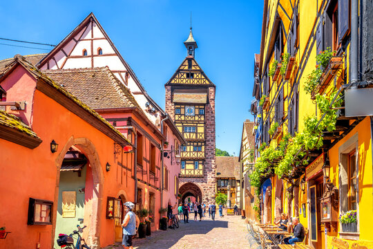Turm von Riquewihr, Elsass, Frankreich 