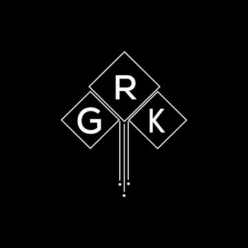 GRK letter logo design with white background in illustrator, GRK vector logo modern alphabet font overlap style.
