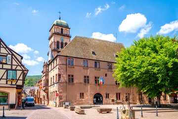 Altstadt von Kaysersberg, Elsass, Frankreich 