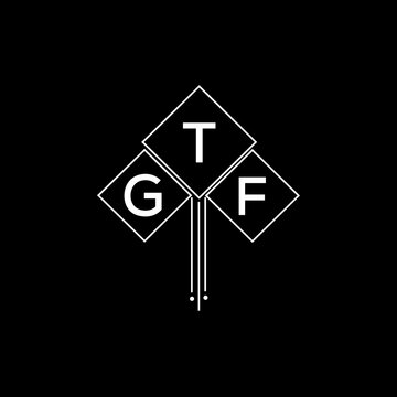 GTF letter logo design with white background in illustrator, GTF vector logo modern alphabet font overlap style.

