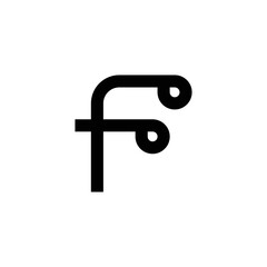 modern monogram letter F logo design