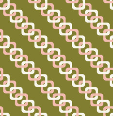 Abstract Square Chains Diagonal Lines Seamless Pattern Trendy Fashion Colors Simple Elegant Concept Perfect for Allover Fabric Print or Wrapping Paper