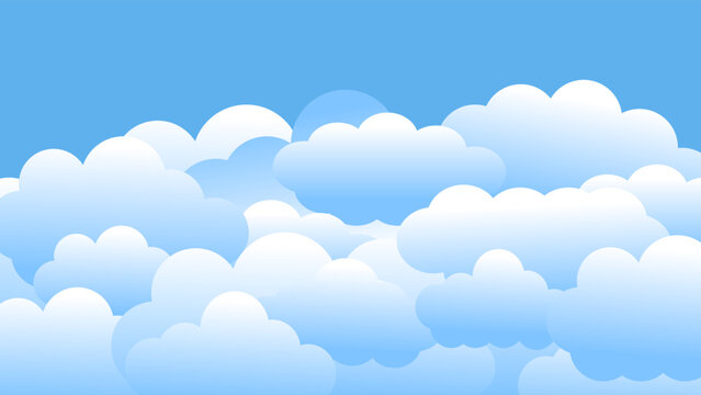 the cloudy blue sky wallpaper illustration, perfect for wallpaper, backdrop, postcard, and background for your design