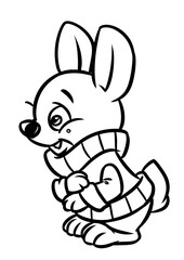 Animal character cartoon illustration coloring page