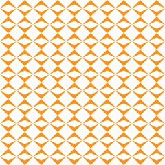 Orange triangle pattern on white background. Colorful modern backdrop design. Up and down color arrow pattern on white background.