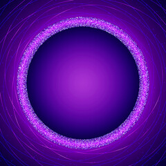 Abstract vector pattern blue and purple swirl lines background illustration with round sparkle banner