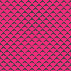 Fototapeta premium Blue triangle pattern on pink background. Colorful modern backdrop design. Up arrow pattern on pink background.