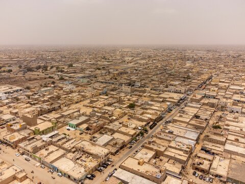 Aerial cityscape of Nouakchott