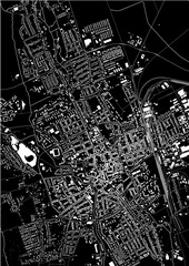 map of the city of Szombathely, Hungary