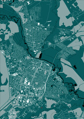 map of the city of Barysaw, Belarus