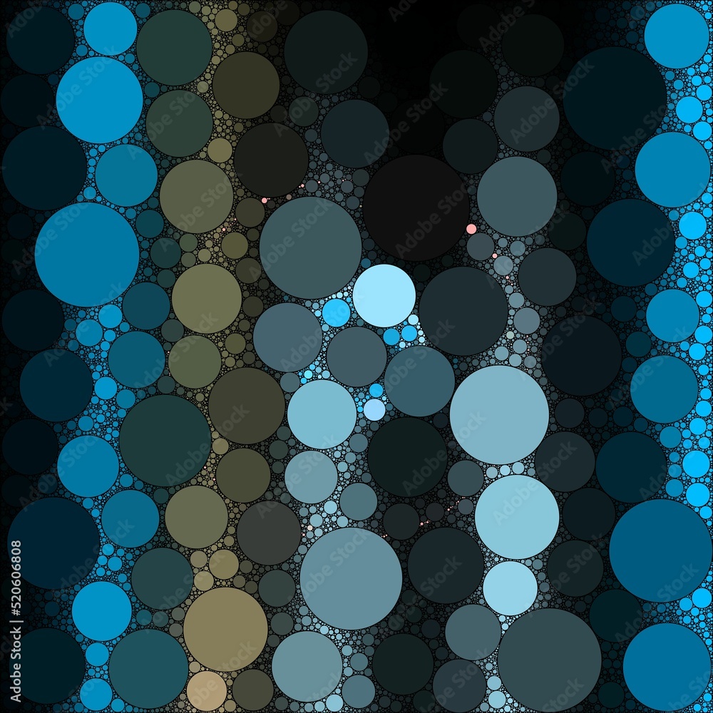 Aufkleber abstract decorative color circles of different sizes and colors are randomly placed in the backgroun