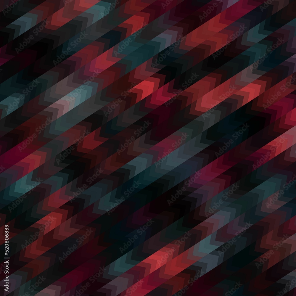 Poster abstract decorative multicolored zigzag geometric pattern with gradient illustration background