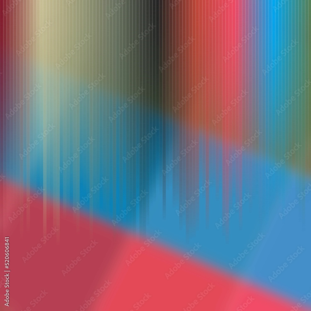 Poster illustration of an abstract background design with bright multicolored gradient vertical blurred lin
