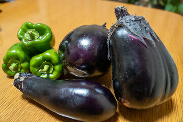 ナスとピーマンのとれたて夏野菜