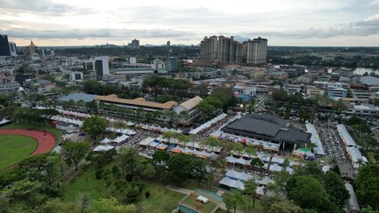 Kuching, Malaysia - August 1, 2022: The Annual Kuching Festival Street Fair