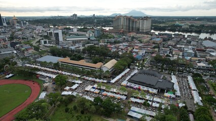Kuching, Malaysia - August 1, 2022: The Annual Kuching Festival Street Fair