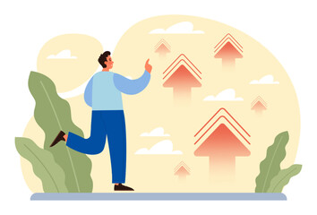 Growth concept. Idea of business success or personal development.