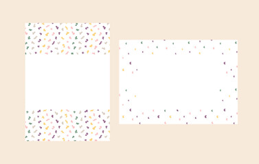 Greeting card templates, minimalist cover design,