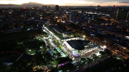 Fototapeta premium Kuching, Malaysia - August 1, 2022: The Annual Kuching Festival Street Fair