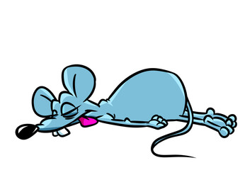 Animal dead rat parody character cartoon illustration