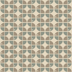 Seamless retro pattern, 1960s and 1970s style, mid-century modern - 520615466