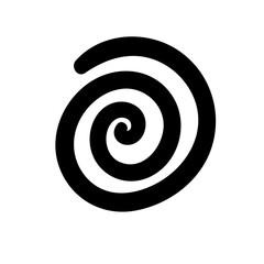 Vector hand-drawn doodle spiral. Cartoon decorative element