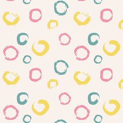 Trendy vector seamless colorful pattern with brush strokes. Vector illustration