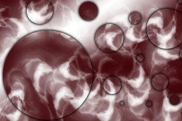 abstract brown figures balls of smoke, business card design
