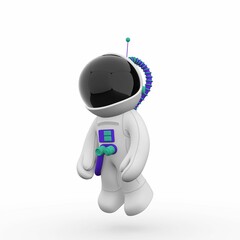 3d render of an astronaut in a spacesuit isolated on white background © Alabbas Abbasov/Wirestock Creators