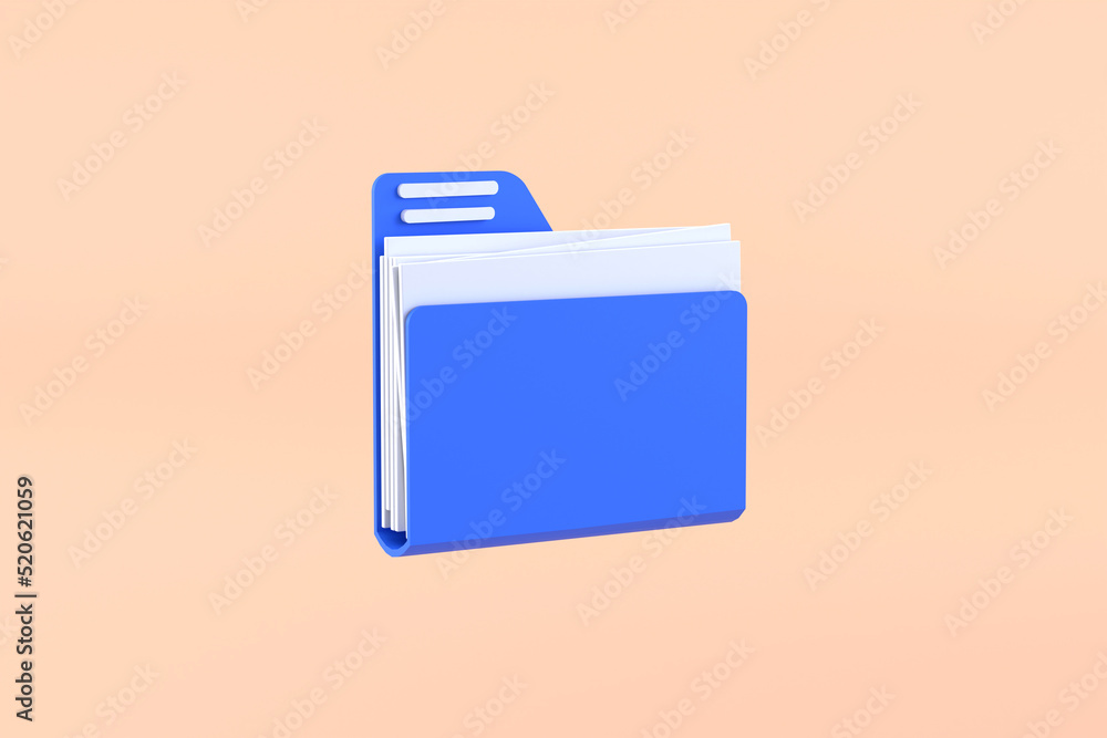 Poster folder icon. open folder icon. folder with documents