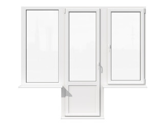 Window on white background, 3D Illustration