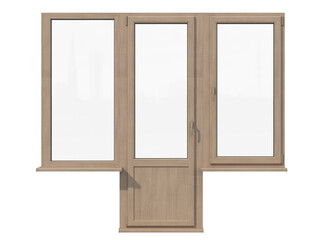 Window on white background, 3D Illustration