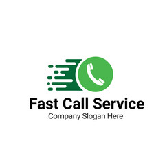 Modern Fast Call Service Logo Design