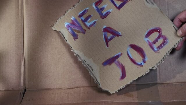 Need a job , banner sign.mov