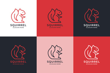 Squirrel logo vector icon design