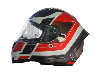 motorcycle helmet isolated on white - 520626230