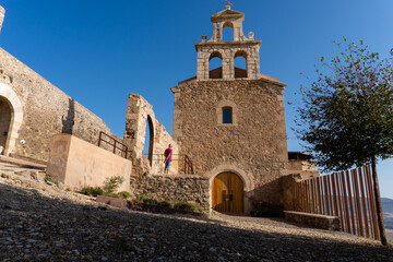Fototapeta na wymiar Curch in Moya Castle, Cuenca (Spain).
