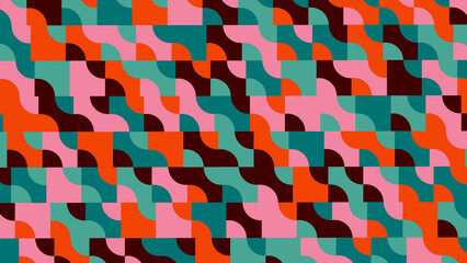 retro pattern, geometric colorful abstract