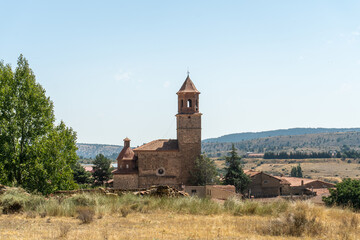 Fototapeta na wymiar Terriente Church, Aragon (Spain).