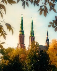 Cathedral of Saint Florian in Warsaw - obrazy, fototapety, plakaty