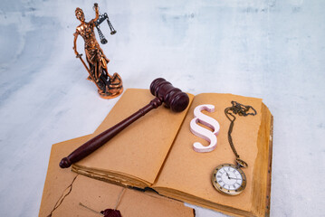 Notary's public pen and stamp on testament and last will. Notary public tools