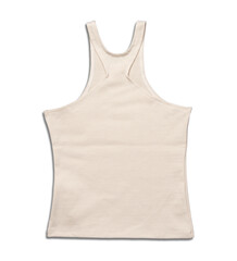 tank top or sleeveless t-shirt on a white background - mockup for your design