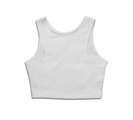 tank top or sleeveless t-shirt on a white background - mockup for your design