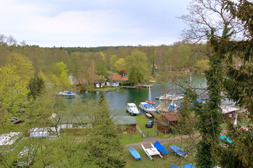 Landscape at the werbellinsee in the state of brandenburg, germany