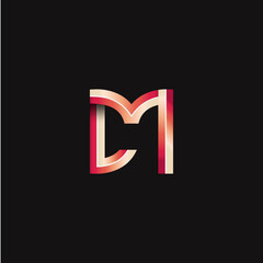 DM, D, M, Letter, logo, symbol, design, vector, mark, icon, clean