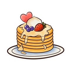 pancakes with strawberry