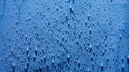 Fototapeta na wymiar Water drops texture. Drop splash water pattern. Selective focus. Droplet splash rain texture.